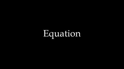 Equation